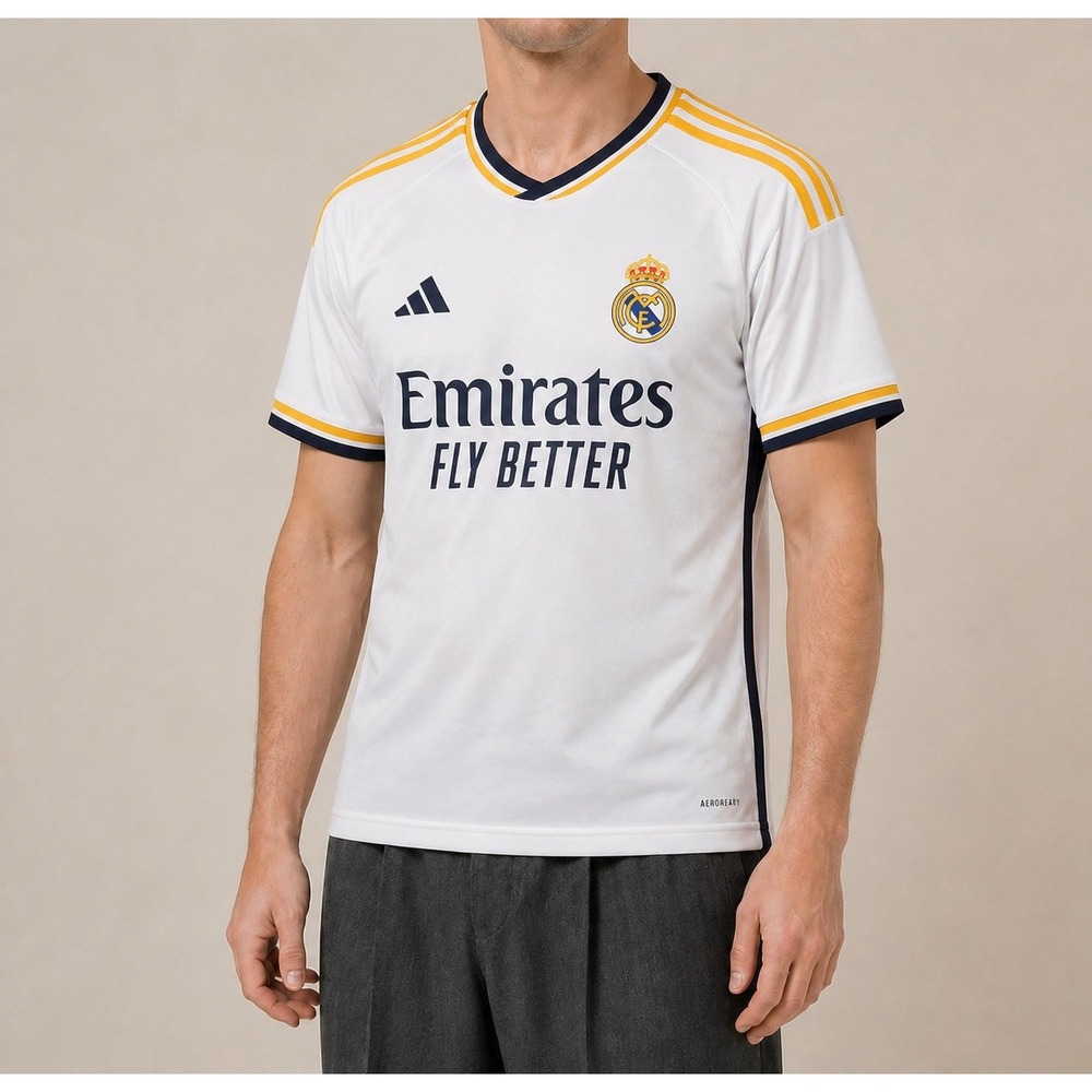 Real Madrid 2023-24 Home Jersey White Kroos 8 Mens Large Slim Fit
